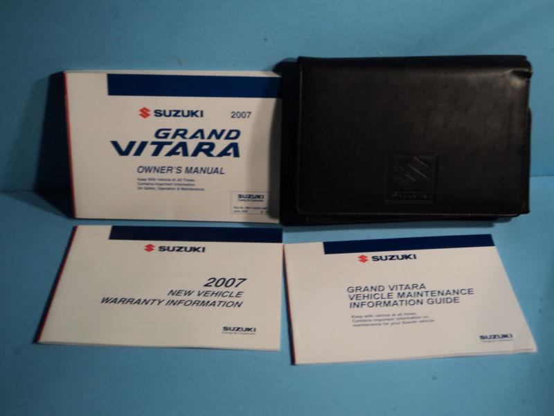 07 2007 suzuki grand vitara owners manual