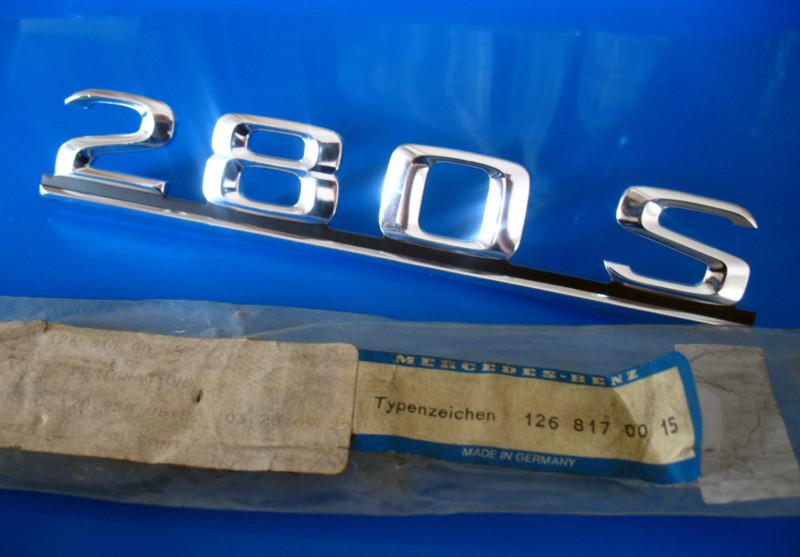 Mercedes benz w126 280s trunk lid emblem designation