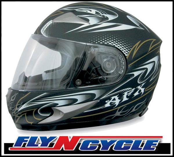 Afx fx-90 flat black w-dare small full face motorcycle helmet dot ece
