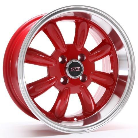 15'' str 503 red machine lip 15x7.5 4x100 +10 dc2 integra ek eg honda 