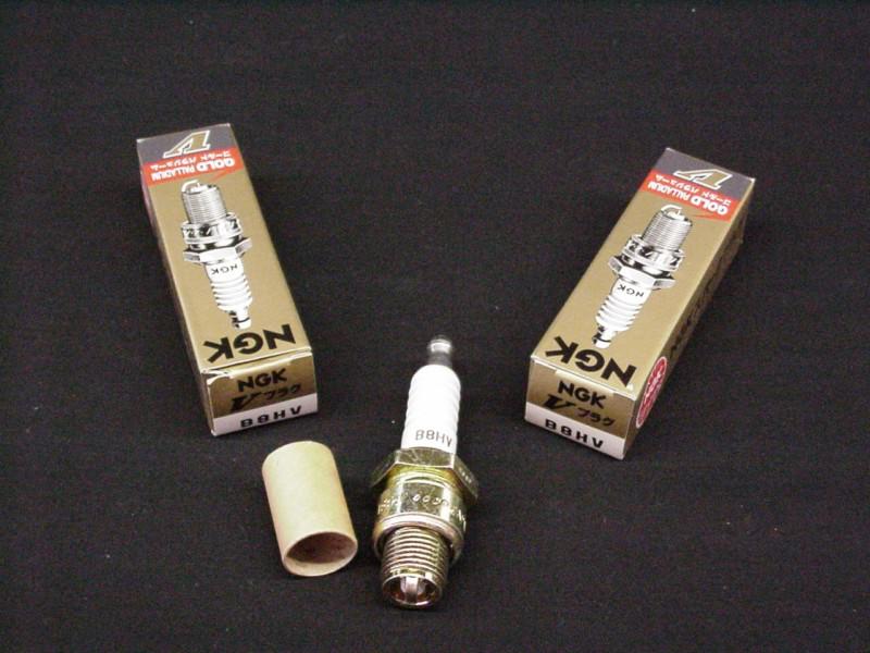 Ngk b8hv spark plug nib nos vintage small engine motorcycle 2 each lot