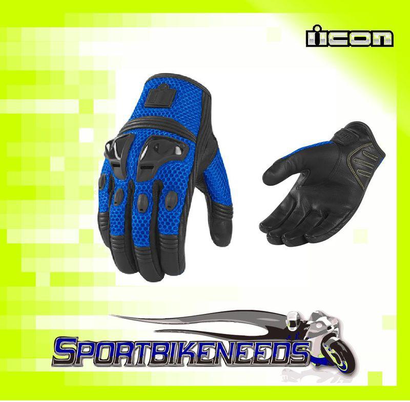 Icon justice mesh glove blue black size small s sm