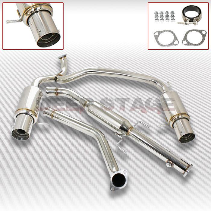 Buy STAINLESS STEEL DUAL CAT BACK EXHAUST SYSTEM 4" TIP MUFFLER 0206