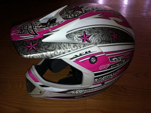 Womens atv helmet adult s fulmer *rockstar* very hot