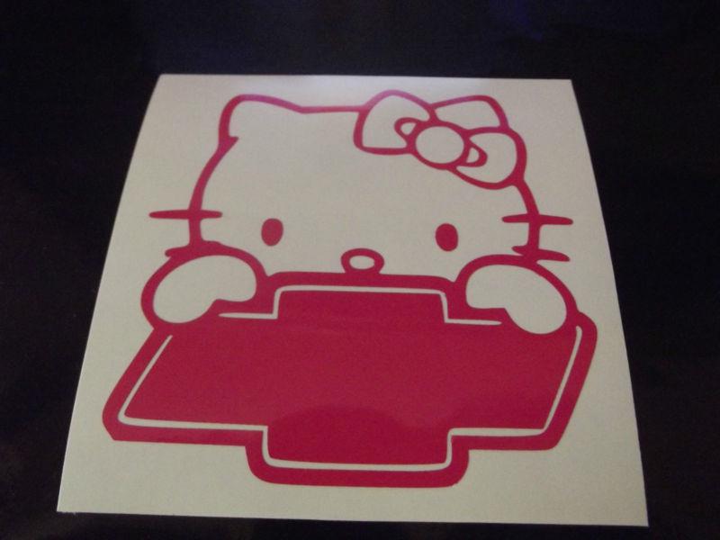 Buy HELLO KITTY Chevrolet Logo Car Window Decal Sticker (pink) in