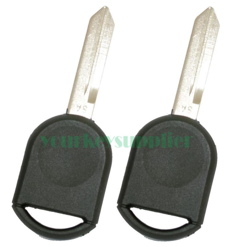 2 new uncut ford lincoln mercury uncut transponder ignition car keys 80 bit chip
