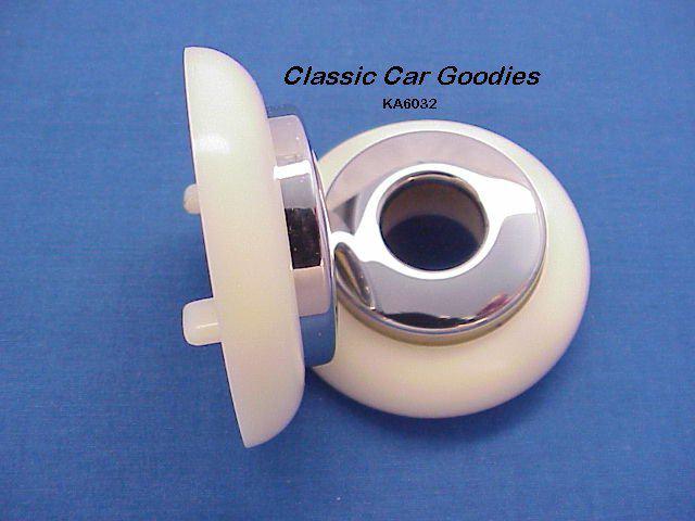 1949-1950 Ford Door & Window Escutcheons (2) Chrm/Ivory, US $24.99, image 2