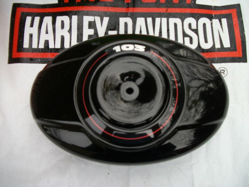 Harley 103  air cleaner cover gloss black new powdercoat and insert