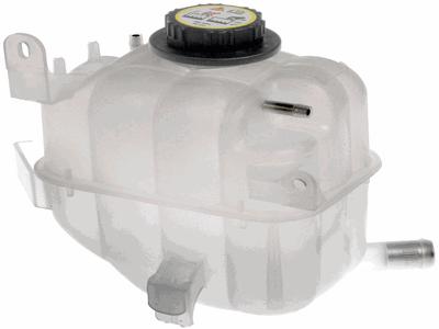 Engine coolant reservoir radiator