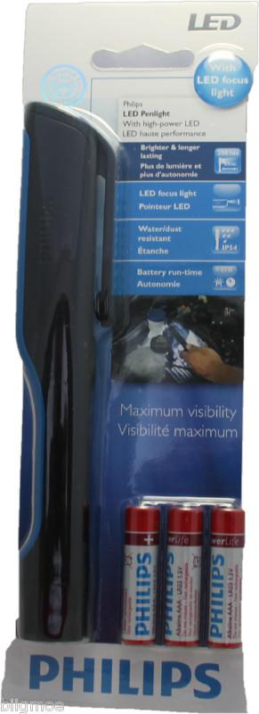 Philips high power focus led penlight water resistant travel flashlight torch 