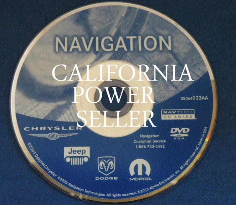 Chrysler dodge jeep navigation disc dvd cd 033aa nav map disk gps navagation
