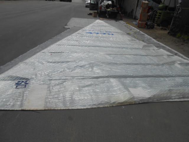2198  furling myler kevlar sailboat jibsail - luff  36' 7"