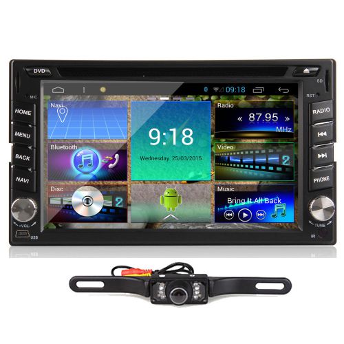 Android 4.4 3g wifi 6.2"double 2din car stereo dvd player gps nav radio + camera