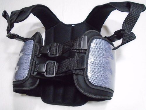 Auto racing carbon fiber rib vest/ go kart rib protector size large black/silver