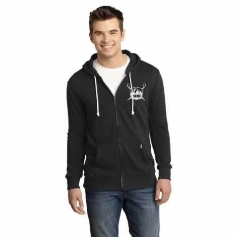 509 badge snowmobile zip up black hoodie hoody sweatshirt - large -new