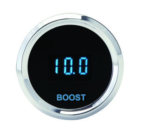 Dakota digital 2-1/16&#034; round vacuum boost gauge &amp; sensor blue display slx-09-5
