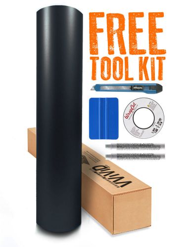 Matte black vinyl diy kit car wrap 100ft x 5ft vvivid8 adhesive stretch decal