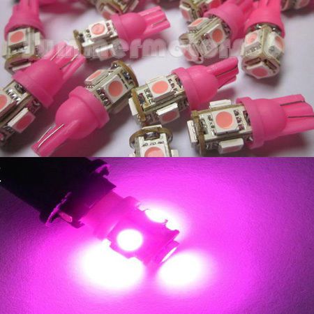 Pink 20x t10 194 w5w 5leds smd 5050 led bulb car signal / parking light bp5