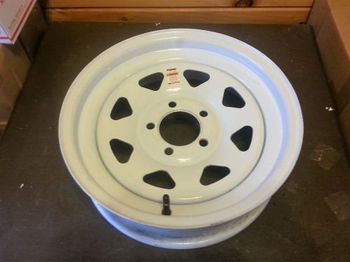 15" trailer stock utility 5 lug white mod wheel