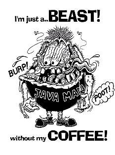 "coffee beast" weirdo hot rod t-shirt 3xlarge - new!