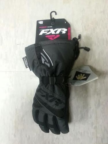 Fxr womens fusion charcoal gray cold weather snowmobile gloves- -l or xl - new