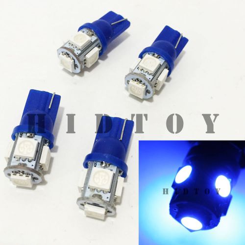 2 pair t10 168 194 2825 2827 led 5-smd 5050 blue bulbs #ht2 front parking light
