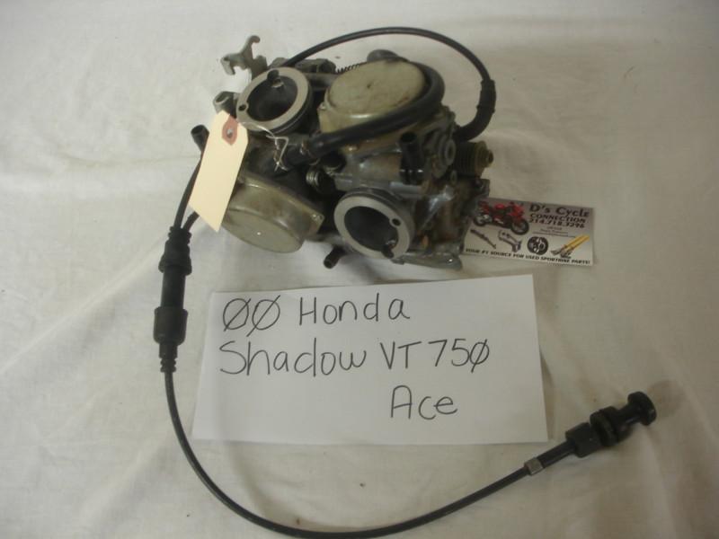 00 honda shadow vt-750 ace carburetors/carbs with choke cable. good used oem