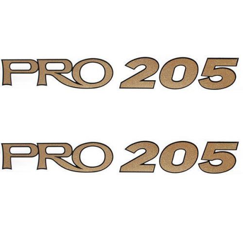 Tracker pro 205 gold boat decals (pair)