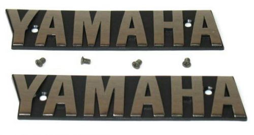 Xs1100 yamaha oem fuel tank chrome badges_emblems &amp; 4 screws xj1100 xs750 xs850