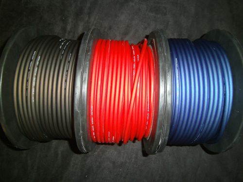 10 gauge awg wire 100 ft each red black blue cable power ground stranded primary