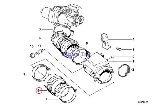 Bmw genuine fuel injection mass air flow sensor connector e32