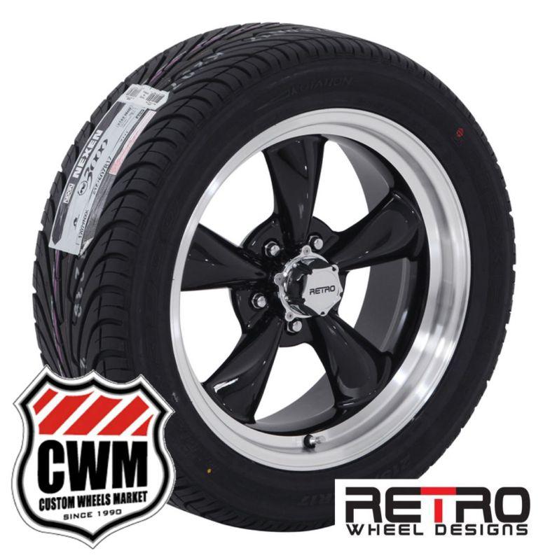 17x7" retro wheel designs black rims tires 225/45zr17 for ford fairlane 62-65