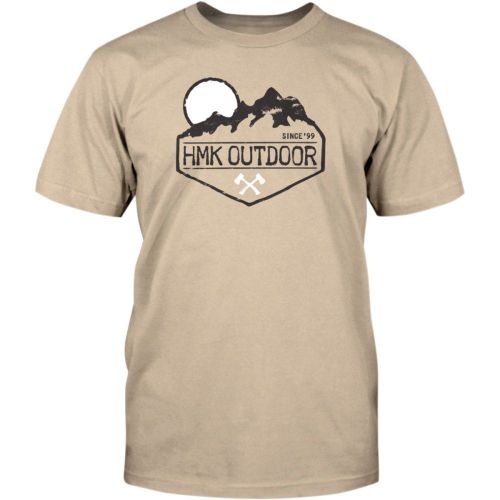 Hmk peak mens short sleeve t-shirt tan