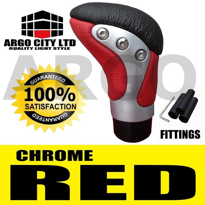 Red black leather gear knob smart pulse fortwo forfour