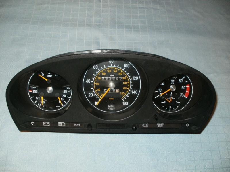 1978 mercedes 450sl 350sl 450slc r107 w107 instrument cluster speedometer 83k mi