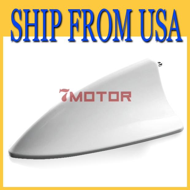 Us white mast shark fin roof top mount aerial car antenna base decoration new