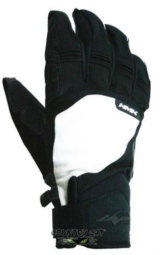 Hmk usa men's union snowmobile gloves - white / black mountain waterproof kevlar