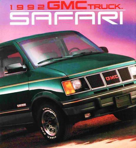 1992 gmc safari van brochure-safari slx-sle-slt