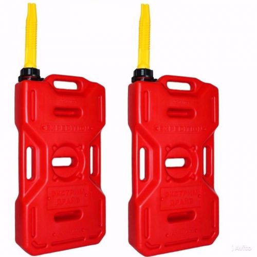 Set - 2pcs 2.6gl /10 l gasoline fuel tank pack with spout snowmobile atv  car