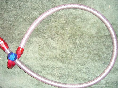 Stainless steel braided hose line 25&#034;