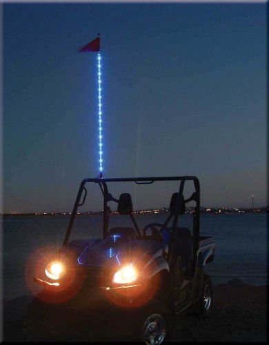 6&#039; extreme led lighted whip atv utv sxs sand dunes 8 colors safe glo tribal whip