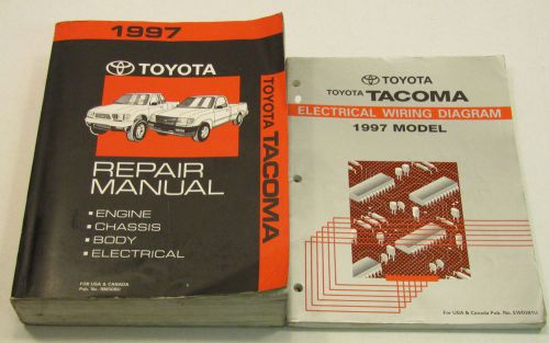 1997 toyota tacoma oem service repair shop manual w/ wiring diagrams book set