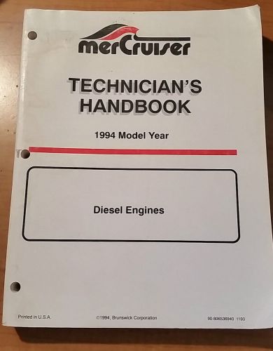 1994 mercruiser diesels engines technician's handbook
