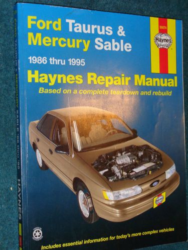 1986-1995 / ford taurus / mercury sable / shop manual 95 94 93 92 91 90 89 87 88