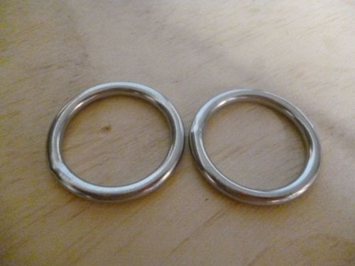 Stainless steel round rings . 316 marine grade 8 mm x 40 mm . two rings ( 2 )