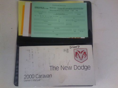 2000 dodge caravan owner&#039;s manual