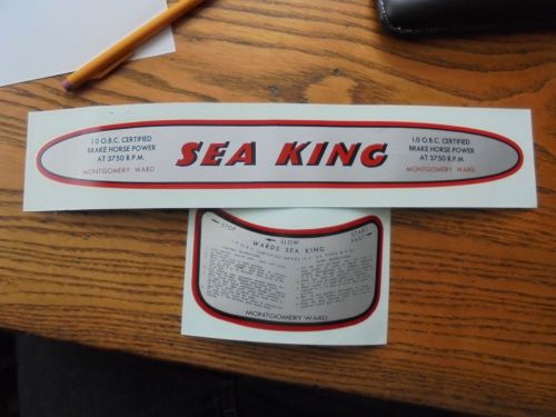 Montgomery wards sea king decal water transfer decal