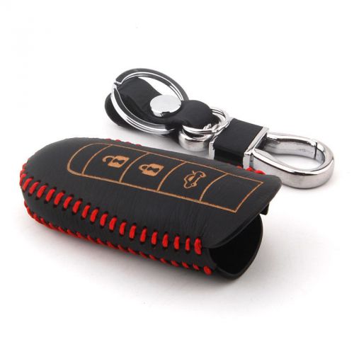Leather remote keyfob key cover case fob for 911 boxster macan cayenne panamera
