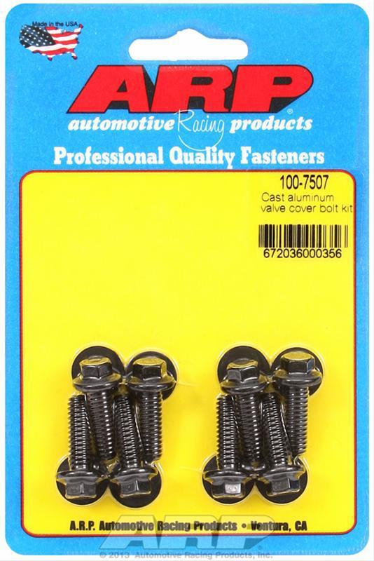 Arp valve cover bolts chromoly black oxide hex 1/4"-20 dia cast aluminum