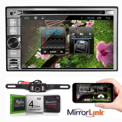 4 core android 4.4 6.2" double 2 din car dvd player stereo radio gps navi+camera